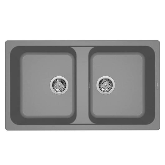 Lavello Elleci Incasso 2 vasche 86x50 Life 450 Granitek Grigio Titanium LM245073