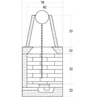 Camino legna prefabbricato refrattario focolare aperto reversibile ds110 ref