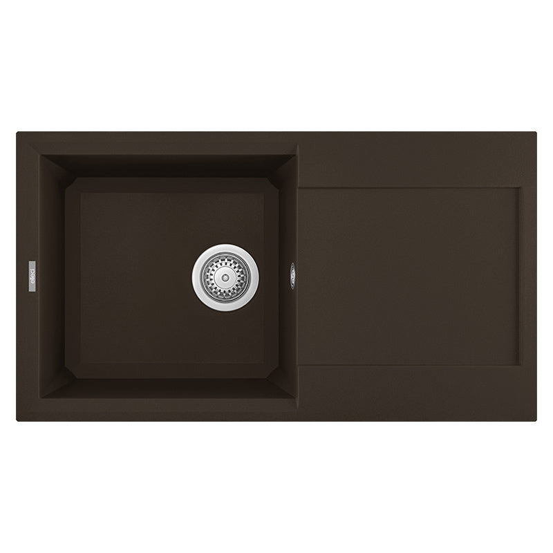 Lavello Elleci Incasso 1 vasca 78x43,5 Easy 290 Granitek Espresso Marrone LGY29078