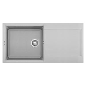 Lavello Elleci Incasso 1 vasca 100x50 Easy 480 Metaltek Grigio Aluminium LMY48079