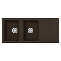 Lavello Elleci Incasso 2 vasche 116x50 Easy 500 Granitek Espresso Marrone LGY50078