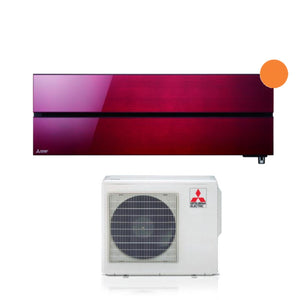 Climatizzatore Condizionatore Mitsubishi Electric Inverter serie Kirigamine Style 9000 Btu MSZ-LN25VGR Ruby Red R-32 Wi-Fi Integrato Classe A+++ Rosso