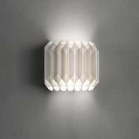 Applique Moderna 1 Luce Louise In Polilux Bianco Con Cavo Made In Italy