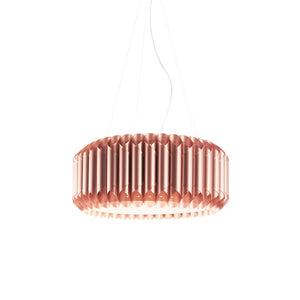 Lampadario Moderno 3 Luci Louise In Polilux Rame Made In Italy