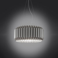 Lampadario Moderno 3 Luci Louise In Polilux Silver Made In Italy