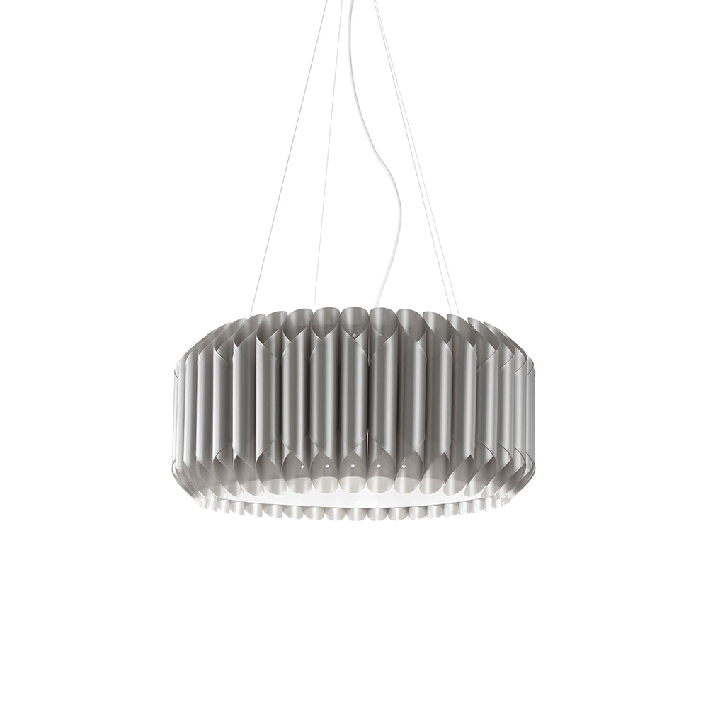 Lampadario Moderno 3 Luci Louise In Polilux Silver Made In Italy