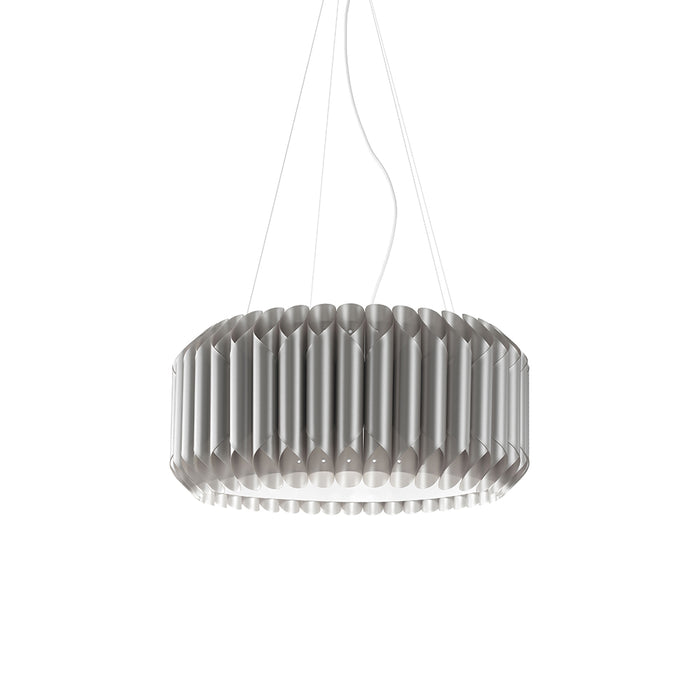 Lampadario Moderno 3 Luci Louise In Polilux Silver Made In Italy