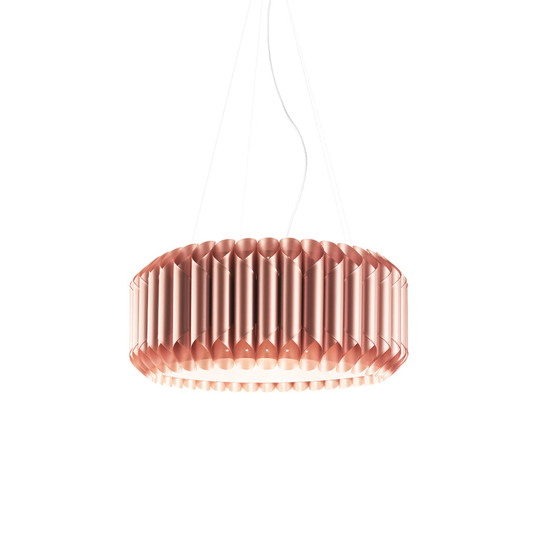 Lampadario Moderno 5 Luci Louise In Polilux Rame Made In Italy