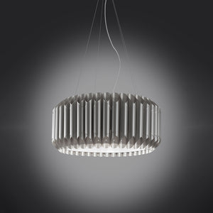 Lampadario Moderno 5 Luci Louise In Polilux Silver Made In Italy