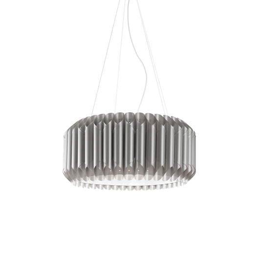 Lampadario Moderno 5 Luci Louise In Polilux Silver Made In Italy