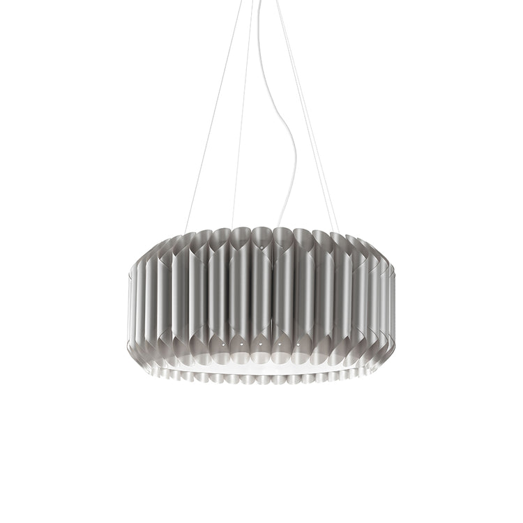 Lampadario Moderno 5 Luci Louise In Polilux Silver Made In Italy