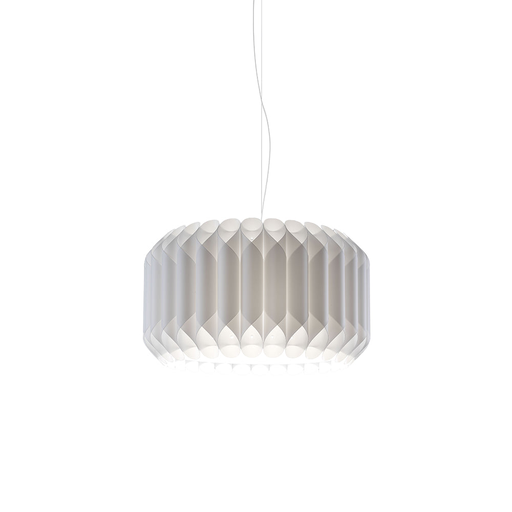 Sospensione Moderna 1 Luce Louise In Polilux Bianco D50 Made In Italy