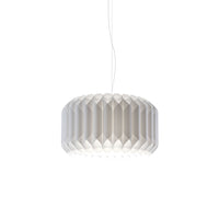 Sospensione Moderna 1 Luce Louise In Polilux Bianco D50 Made In Italy