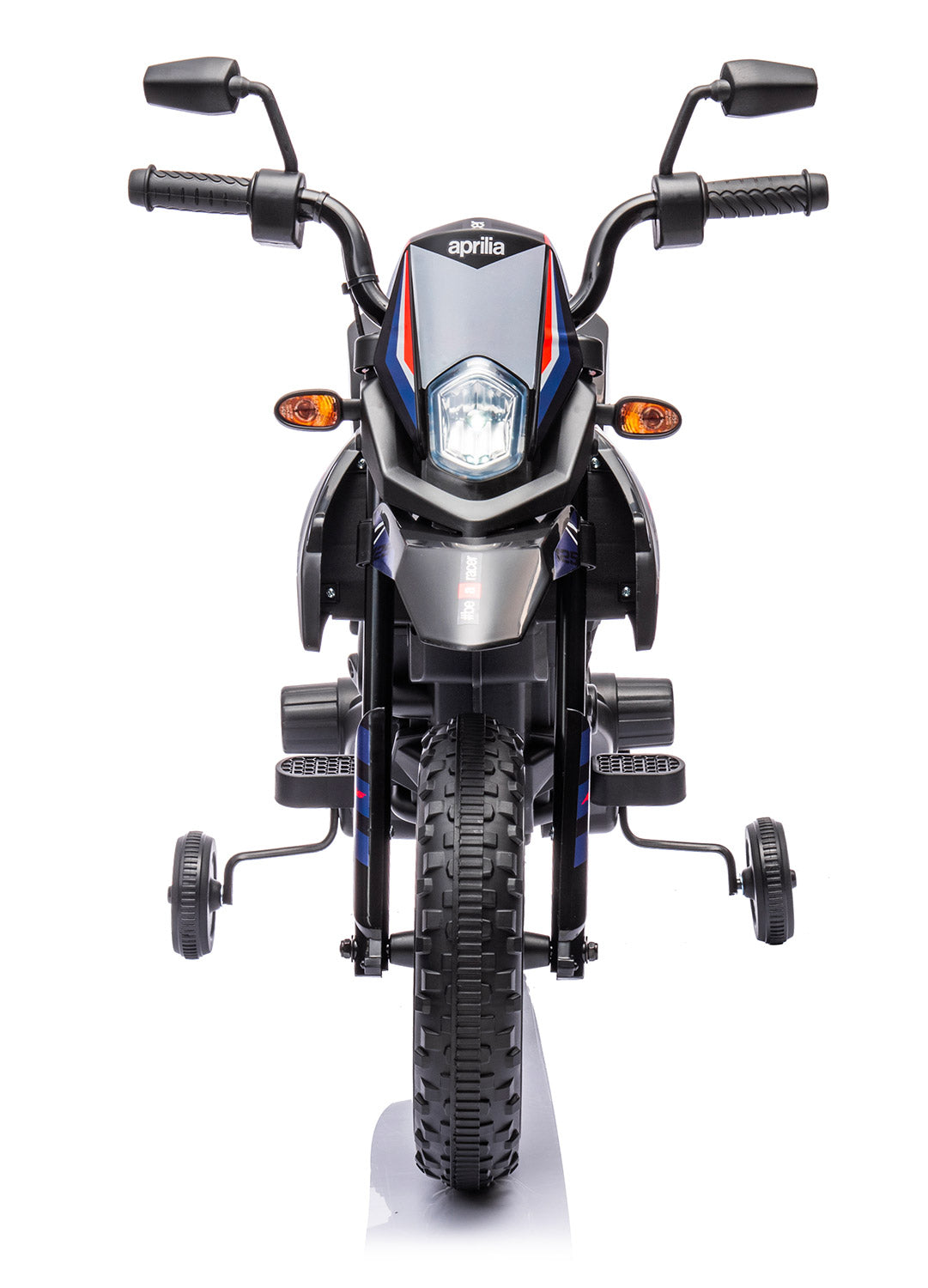 Moto Elettrica per Bambini 12V con Licenza Aprilia RX-125 Motocross Blu