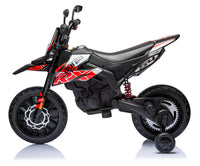 Moto Elettrica per Bambini 12V con Licenza Aprilia RX-125 Motocross Rossa