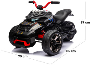 Mini Quad Elettrico per Bambini 3 Ruote 12V ATV 3.0 Nero