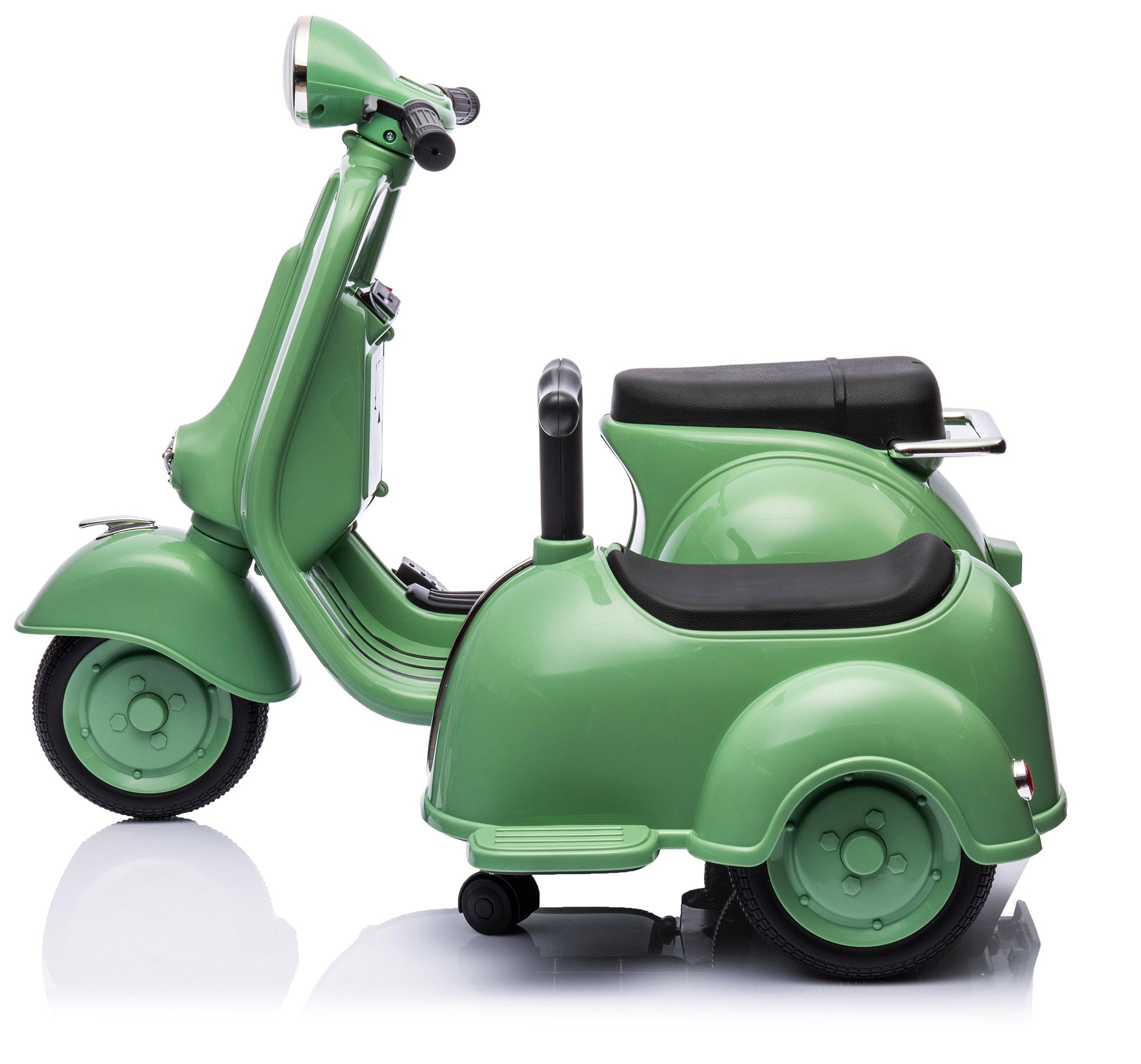 Piaggio Vespa con Sidecar Small Elettrica 6V per Bambini Verde