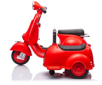 Piaggio Vespa con Sidecar Small Elettrica 6V per Bambini Rossa