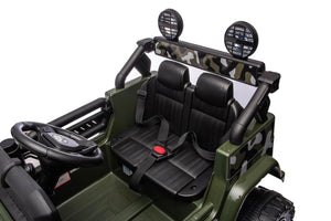 Macchina Elettrica per Bambini 12V Toyota Cruiser Verde Militare