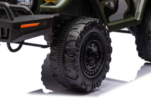 Macchina Elettrica per Bambini 12V Toyota Cruiser Verde Militare