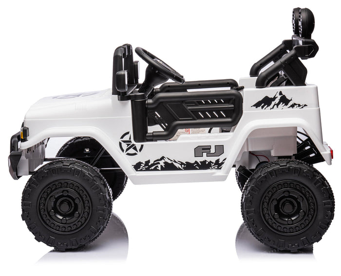 Macchina Elettrica per Bambini 12V Toyota Cruiser Bianca