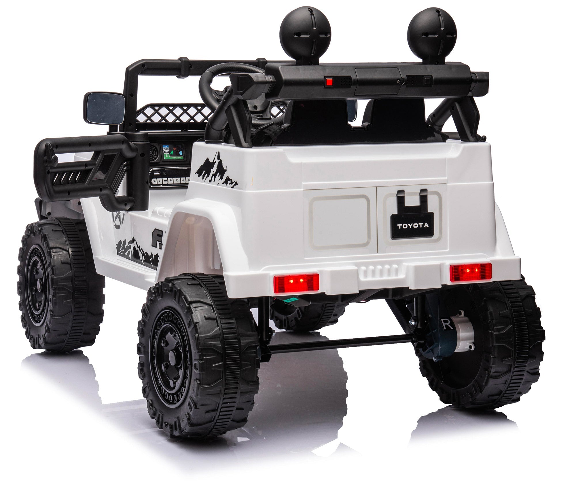 Macchina Elettrica per Bambini 12V Toyota Cruiser Bianca