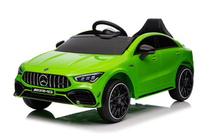 Macchina Elettrica per Bambini 12V con Licenza Mercedes CLA45 AMG Verde