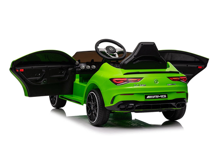 Macchina Elettrica per Bambini 12V con Licenza Mercedes CLA45 AMG Verde