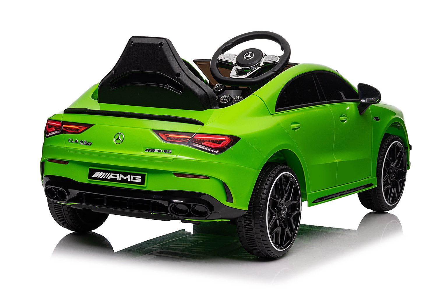 Macchina Elettrica per Bambini 12V con Licenza Mercedes CLA45 AMG Verde