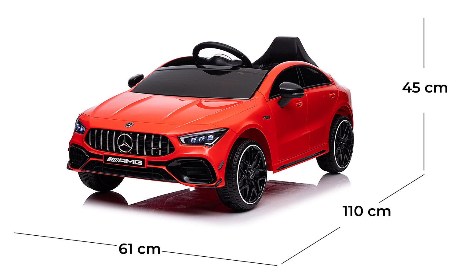 Macchina Elettrica per Bambini 12V con Licenza Mercedes CLA45 AMG Rossa