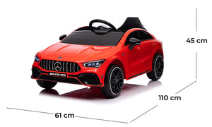 Macchina Elettrica per Bambini 12V con Licenza Mercedes CLA45 AMG Rossa