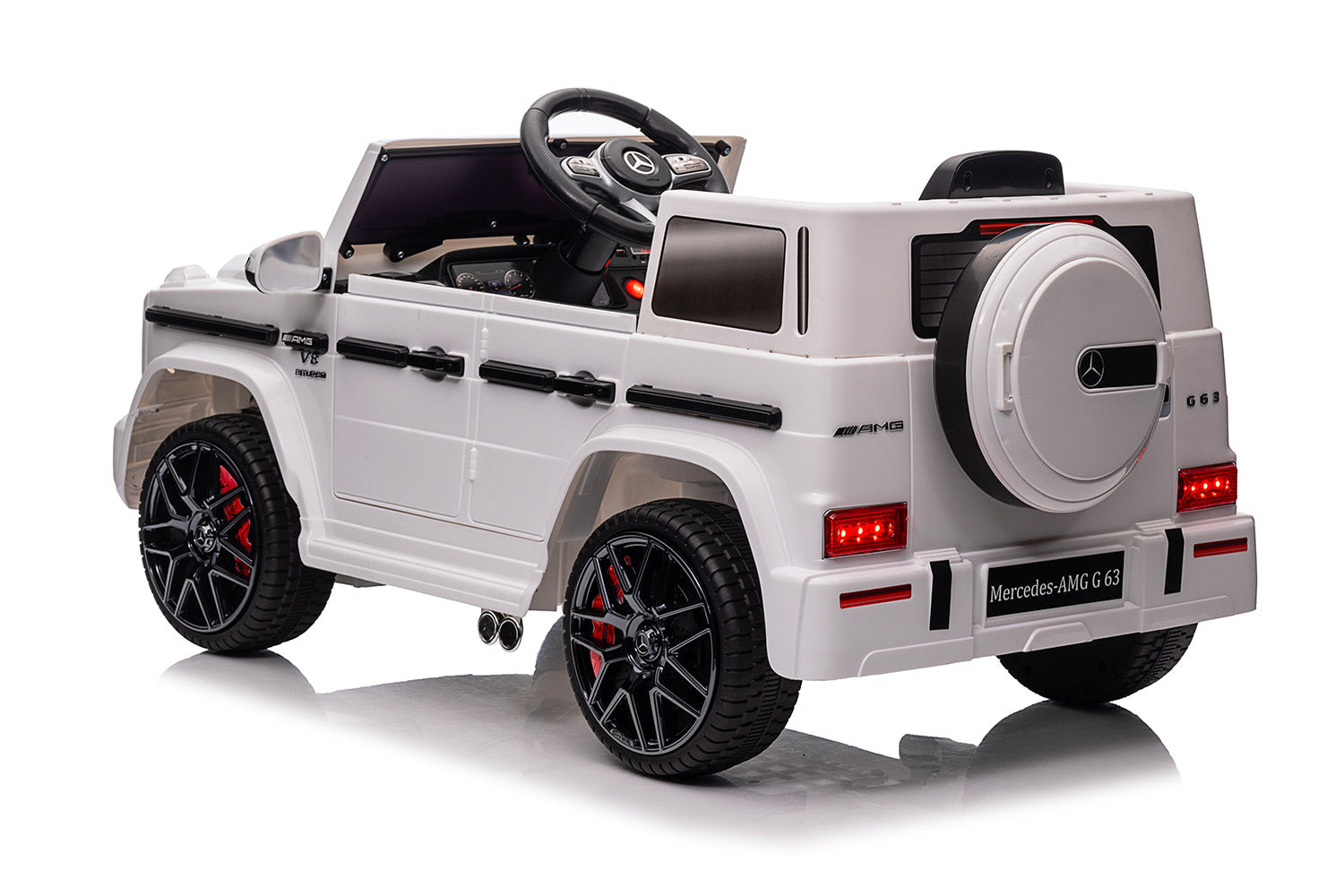 Macchina Elettrica per Bambini 12V con Licenza Mercedes AMG G 63 Bianca