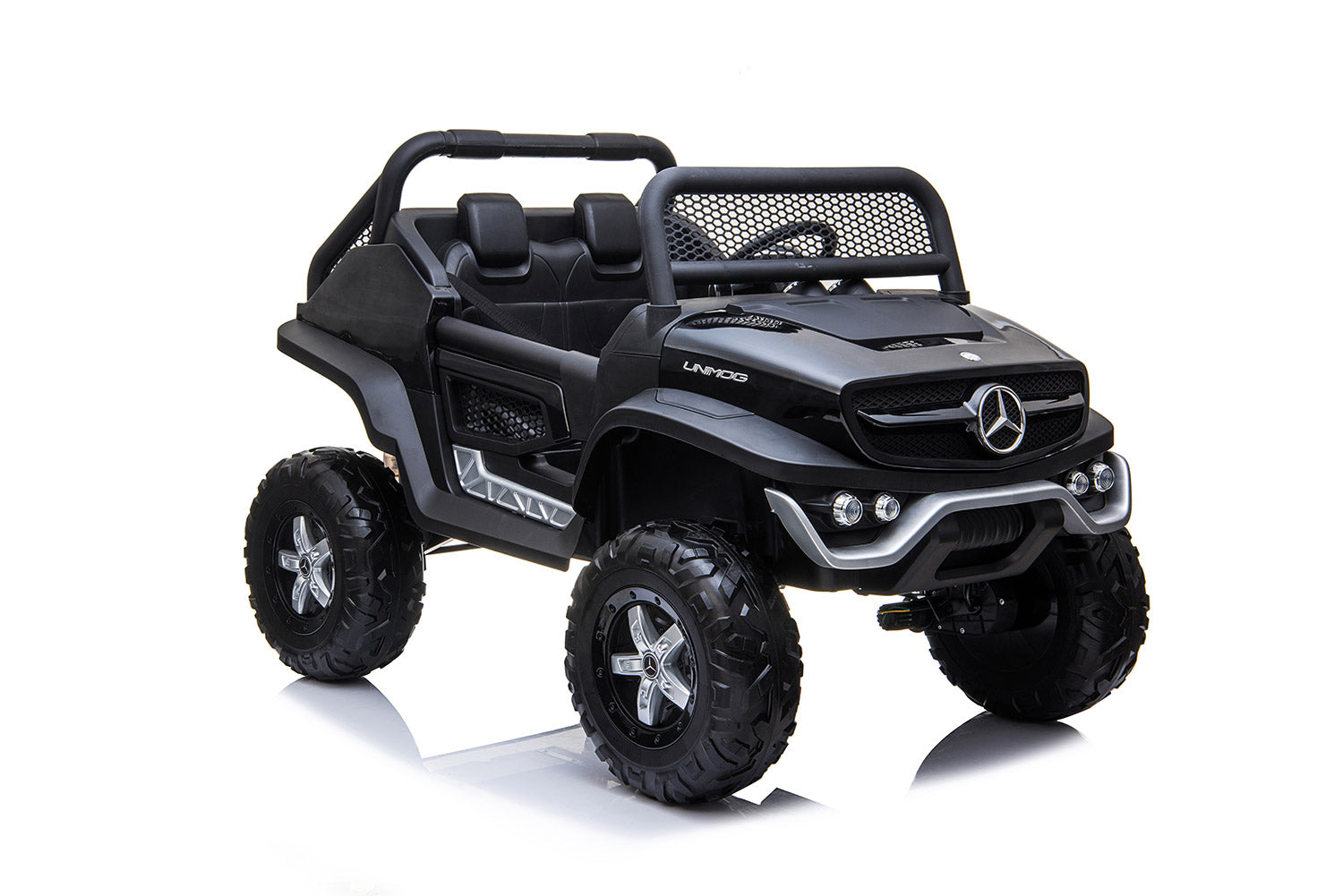 Macchina Elettrica per Bambini 12V con Licenza Mercedes Unimog Nera