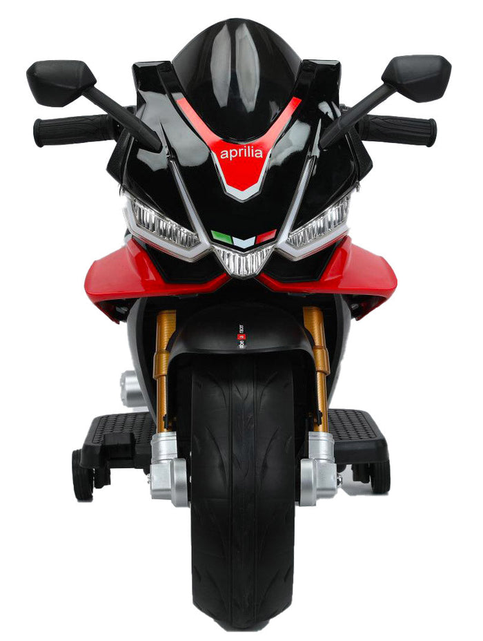 Moto Elettrica per Bambini 12V con Licenza Aprilia RSV4 BIG Nera