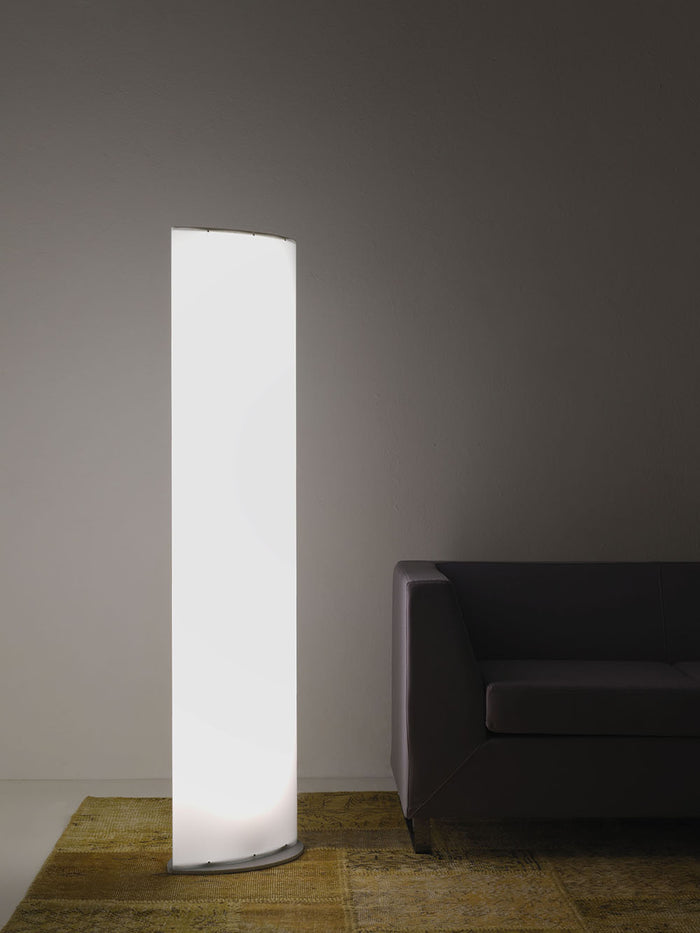 Piantana Moderna Litos In Polilux Bianco Led Integrato Made In Italy