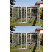 2 box per cani predisposizione alla copertura zincato ciascuno da 300x200x altezza 180 cm