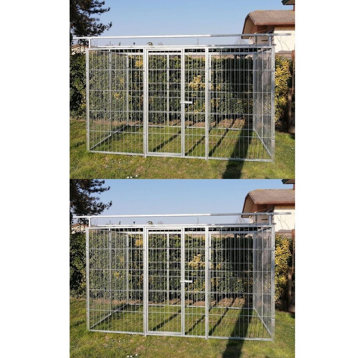 2 box per cani predisposizione alla copertura zincato ciascuno da 300x200x altezza 180 cm