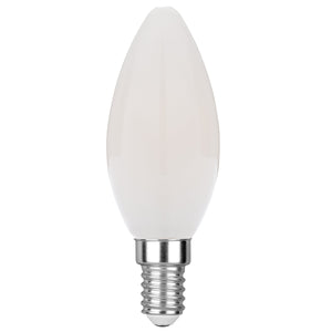 LAMPADINA LED FILAMENTO CANDELA BIANCO E14 4W 400LM 4000K 300° 35X98mm 15000h CRI80