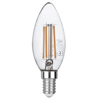 LAMPADINA LED FILAMENTO CANDELA E14 4W 470LM 6500K 300° 35X98mm 15000h CRI80