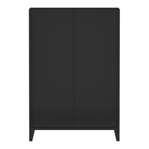 Armadio Hamina Mobile in Acciaio per Archivio 113 x 80 x 40 cm Nero [en.casa]