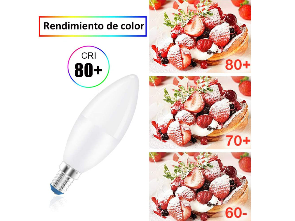 Lampada A Led E14 C37 8W Bianco Caldo 3000K 720 Lumen