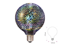 Lampada A Led E27 G125 Globo Filamento Effetto Speciale 3D In Vetro 3W 3000K SKU-2706