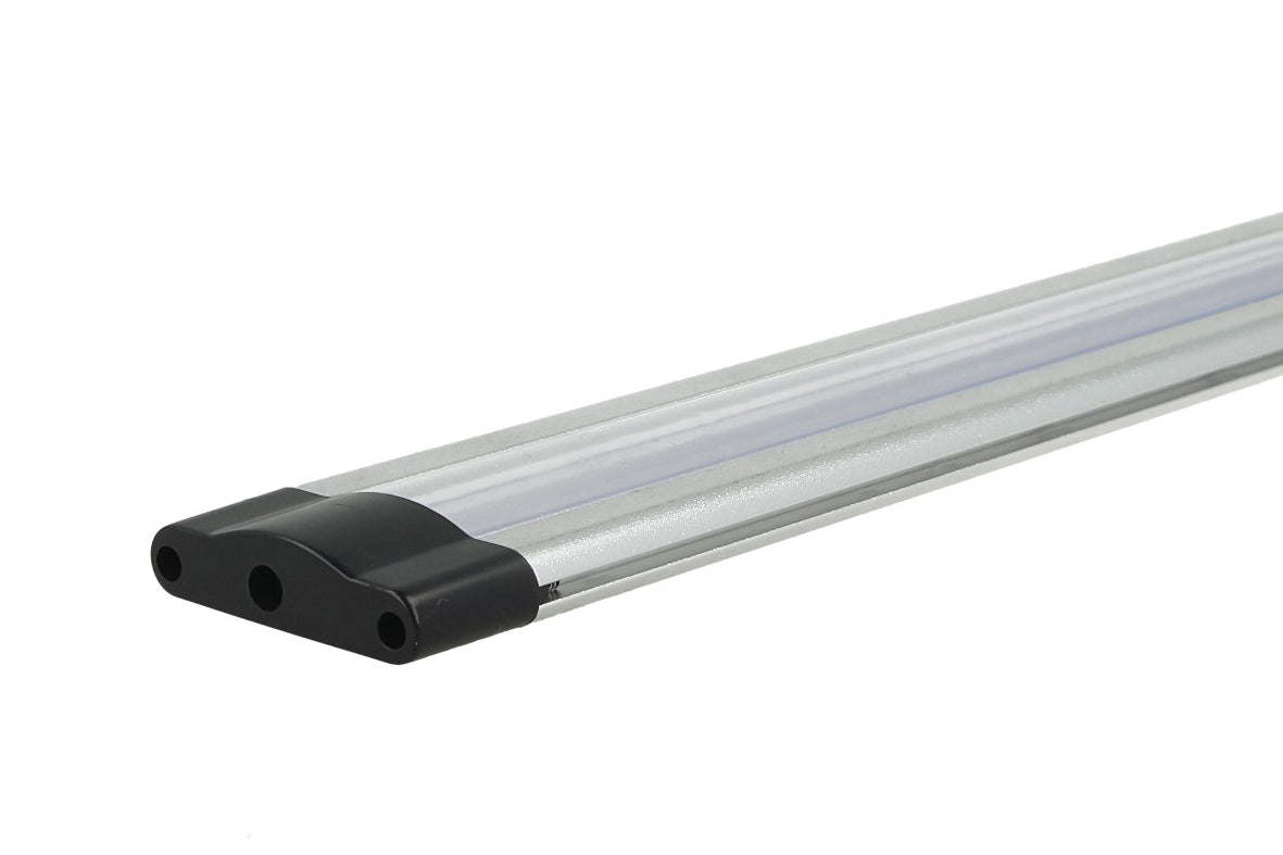 Lampada Barra Led in alluminio 300mm 3W 12V DC Bianco Caldo per Cucina Armadio Corridoio Mensola Vetrina Luci Notte