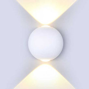 Lampada LED COB 6W da parete alluminio bianco wall light bianco naturale 4000K IP65