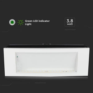 Lampada LED Chip Samsung di Emergenza 3,8W 20LED Montaggio a Incasso/Plafone e Modalità SA/SE 12h di Ricarica 6000K IP20