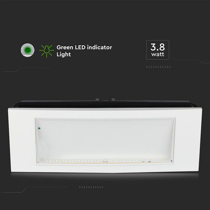 Lampada LED Chip Samsung di Emergenza 3,8W 20LED Montaggio a Incasso/Plafone e Modalità SA/SE 12h di Ricarica 6000K IP20