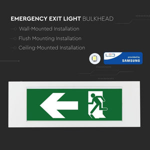 Lampada LED Chip Samsung di Emergenza 3,8W 20LED Montaggio a Incasso/Plafone e Modalità SA/SE 12h di Ricarica 6000K IP20