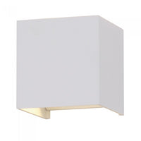 Lampada Cubo Up Down LED da Muro Quadrata Doppio LED COB 6W Colore Bianco Satinato Fascio Luminoso Regolabile 4000K IP65 SKU 7088