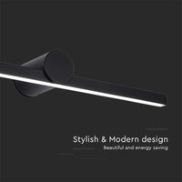 Lampada LED da Specchio Bagno 10W 1530LM Colore Nero 4000K 610X100X75mm IP65 SKU-405841