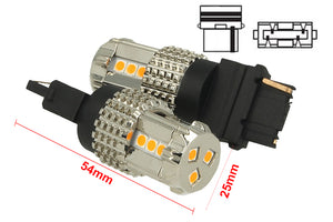 Lampada Led 3156 T25 PY27W 12V 45W No Polarita Arancione Super Luminoso Per Frecce